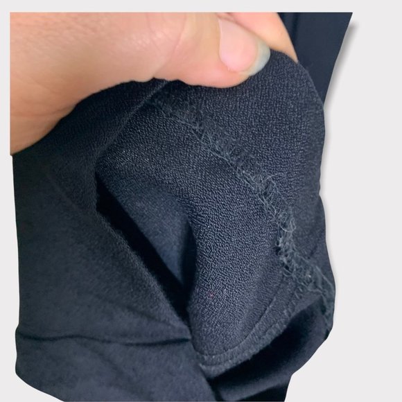 Vintage 90s Off White Black Sleeveless Belted Jumpsuit Medium - Picture 14 of 15